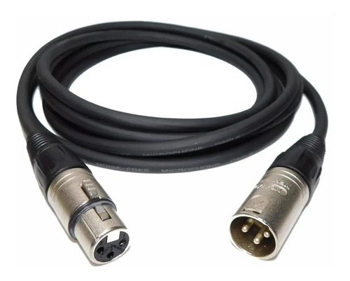 Cable Xlr Macho A Xlr Hembra Largo Ficha Canon Micrófono