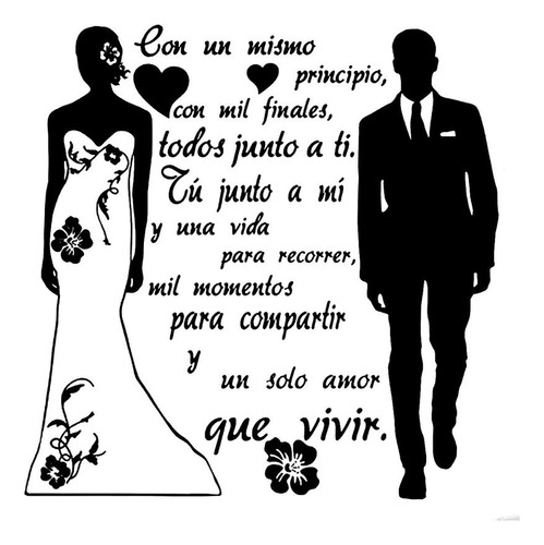 Vinilo Decorativo Frase Matrimonio