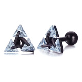 Aretes Pendientes Diamante Hombre Y Mujer, Regalo Plata Ley