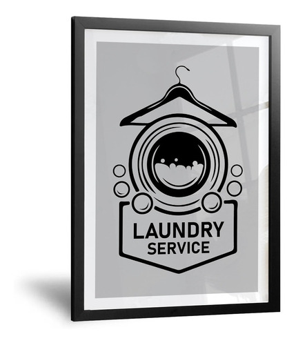 Cuadrominimalista Para Lavadero - Laundry Service - 35x50 Cm