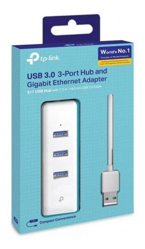 Adaptador Ethernet Rj45 Gigabit + Hub Usb 3.0 Tp-link Ue330