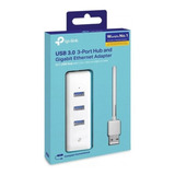 Adaptador Ethernet Rj45 Gigabit + Hub Usb 3.0 Tp-link Ue330