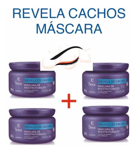 Kit C 4: Máscara Reestr. Siage Revela Os Cachos Eudora 250g