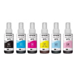 Kit 6 Tintas Epson T673 Ecotank Tinta Continua L800 L805 