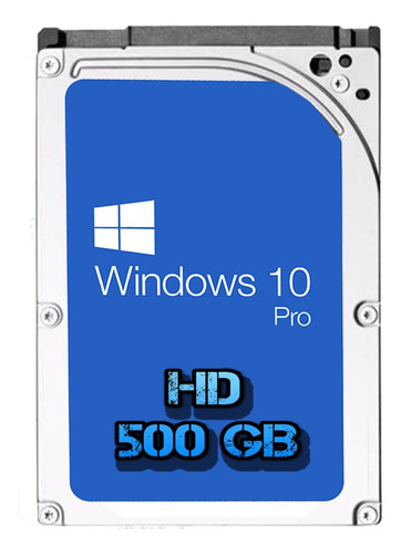 Hd 500 Gb Com Windows 10 Pro 64 Bits Instalado + Pacote Office 2021 P/ Notebook - Laptop