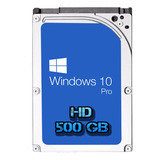 Hd 500 Gb Com Windows 10 Pro 64 Bits Instalado + Pacote Office 2021 P/ Notebook - Laptop