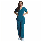 Conjunto Uniforme Medico Dama Antifluidolycra Verde Petróleo