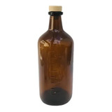 Botella Vidrio Agropecuario Gin Licor Ámbar 500cc Tapon X12