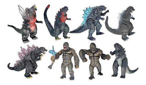 8 Piezas King Kong Vs Godzilla Juguetes 2021 Figuras De...