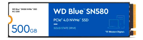 Disco Solido Ssd 500 Gb Nvme M2 Western Digital Blue Sn580 Color Azul