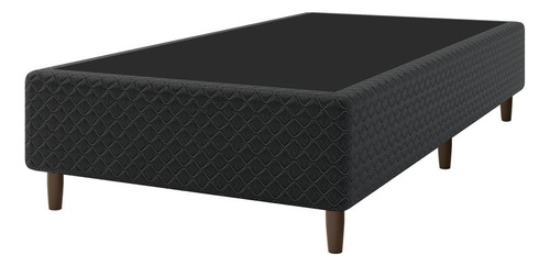 Base Cama Box Para Colchão Solteiro 88x188cm Malala Preto Umaflex