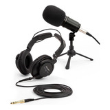 Pack Estudio Podcast Zoom Zdm1pmp Microfono + Auricular