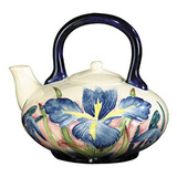 Tetera De Porcelana Pintada A Mano Springdale Iris