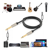 Cable De Audio Plug A Plug M 6.35mm P/ Guitarra Amplificador