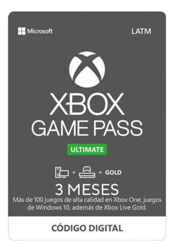 Xbox Game Pass Ultimate 3 Meses Garantizados! 