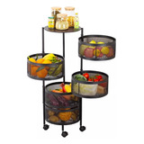 Carrito Organizador Multiusos 5 Niveles Frutero Cocina 360º