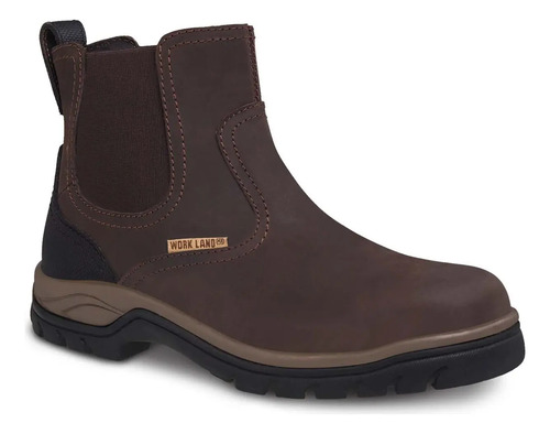 Bota Hombre Trabajo Casual Botín Vaquera Workland 77436 Café