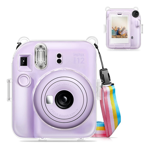 Funda Fintie Para Cámara Fujifilm Instax Mini 12 Lila Claro