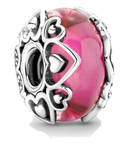 Charm Cristal Murano Rosa Rubi Plata S925 Pandora (outlet)