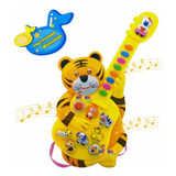 Guitarra Tigre Didáctica Musical Con Luces Juguete Bebe