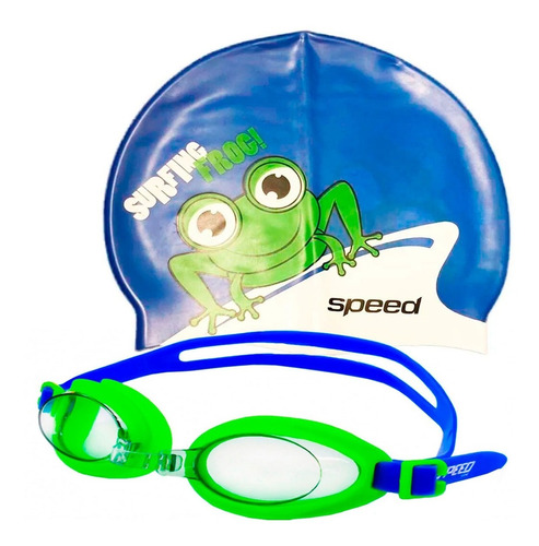 Kit Antiparra Speed Fun Natacion + Gorro Silicona Niños Jr