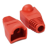 Capuchon Capuchones Rj45 Ficha Red Cable Bolsa X10 Rojo