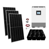 Sistema Panel Solar Autonomo Isla 5kwh Diarios Con Soporte