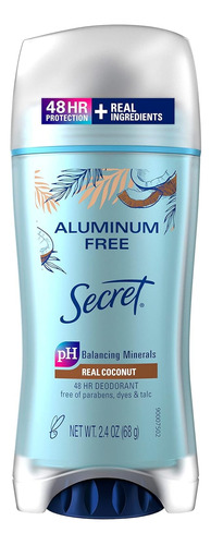 Desodorante Secret Bastão Sem Alumínio 48hr (68g)