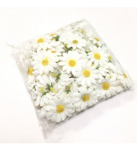 Flores Mini Margarida Artificial Pacote Com 100 Unidades