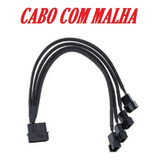 Cabo Adaptador Multi Fan Molex P/ 4 Coolers 3 E 4 Pinos