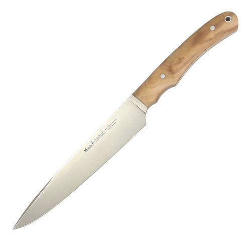 Cuchillo Muela Criollo 17   Cm. Con Mango De Madera De Olivo