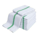 Atlas 24-pack Green Stripe Bar Mops 16x19 Full Terry Towels 