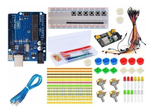 Kit Componentes Electronicos Start + Placa Uno Para Arduino