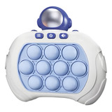 Minigame Pop-it Jogo Machine Astronaut Fidget Toys Cor Azul