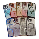 Funda Compatible Magsafe Con Brillo P/ iPhone Varios Modelos