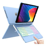 Funda C/teclado Hotlife Para iPad 2021 9g/8g/7g 10.2 Skyblue