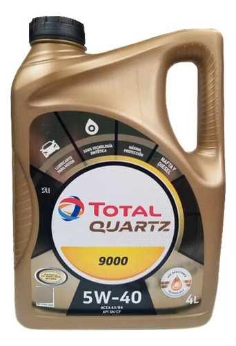 Aceite Sintético Total Quartz 9000 5w40  X4 Litros