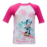 Remera Minnie Filtro Uv50 Protección Solar Disney Oficial