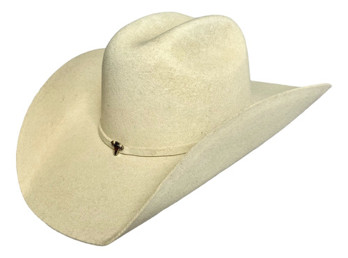 Texana, Sombrero 100% De Lana Natural Estilo Vaquero