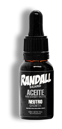 Aceite Growth Crecimiento Para Barba Randall Beard