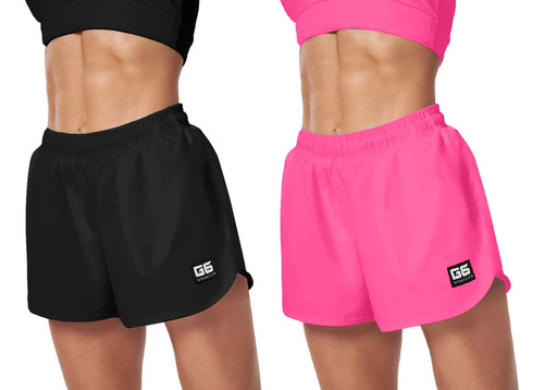 Pack X 2 Shorts Deportivo De Mujer De Running Atletismo G6