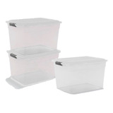 Cajas Plastica Organizadora Colbox 34 Lts. Colombraro 3 Unid