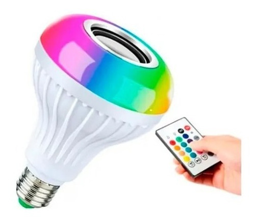 Ampolleta Led Con Música 12w Conexión Bluetooth + Control