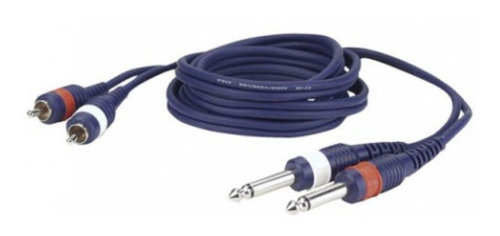 Cable Audio 2rca A 2plug 6.3mm 1.5mts D