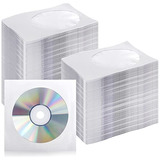 1,000 Sobres De Papel Blanco Cd Y Dvd Ventana Clara Y S...