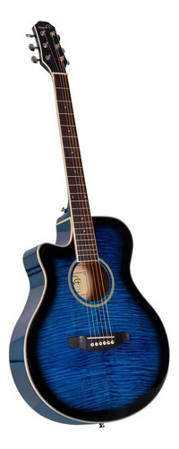 Guitarra Acustica Parquer Apx Azul Zurdo Media Caja Corte Color Azul Marino Orientación De La Mano Izquierda