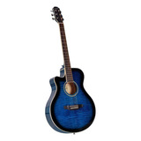 Guitarra Acustica Parquer Apx Azul Zurdo Media Caja Corte Color Azul Marino Orientación De La Mano Izquierda