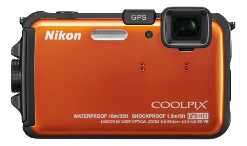 Nikon Camara Sumergible Coolpix Aw100 Color Naranja