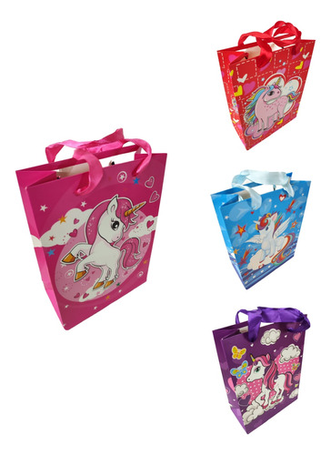 Bolsa Regalo Infantil Unicornio 18*24*8.5cm Pack X 6