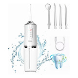 Irrigador Bucal Portátil Traje Limpiador Dientes Eléctrico  Quanna Con3 Modes & 4 Nozzle Ipx7 Impermeable Portable Design Extraíble Y Lavable Inalambrica Usb Recargable  Capacidad De Agua 400 Ml